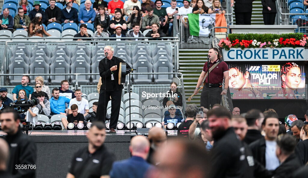 5 September 2026; The Mary Wallopers perform ahead of the undisputed super lightweight championship fight between Katie Taylor and Flora Pili at the Once Upon A Time fight night in Croke Park, Dublin. Photo by Stephen McCarthy/Sportsfile