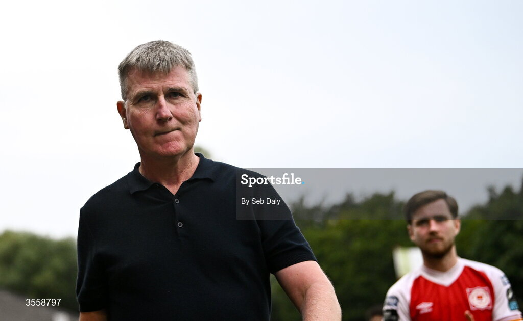 5 September 2026; St Patrick's Athletic manager Stephen Kenny after the Club Orange Men’s FAI Cup quarter-final match between St Patrick's Athletic and Bohemians at Richmond Park in Dublin. Photo by Seb Daly/Sportsfile
