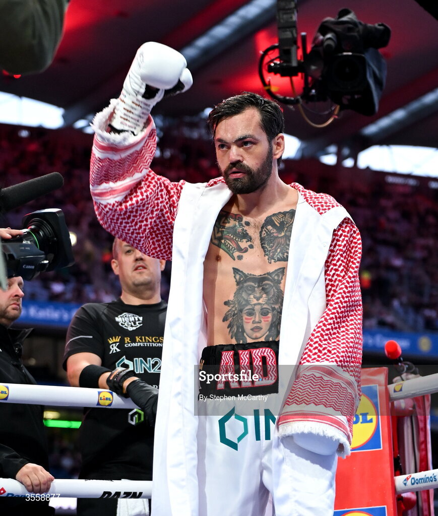 5 September 2026; Tyrone McKenna before his welterweight bout with Paddy Donovan at the Once Upon A Time fight night in Croke Park, Dublin. Photo by Stephen McCarthy/Sportsfile