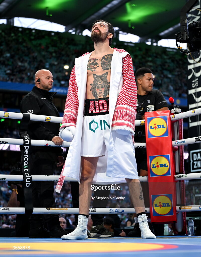 5 September 2026; Tyrone McKenna before his welterweight bout with Paddy Donovan at the Once Upon A Time fight night in Croke Park, Dublin. Photo by Stephen McCarthy/Sportsfile