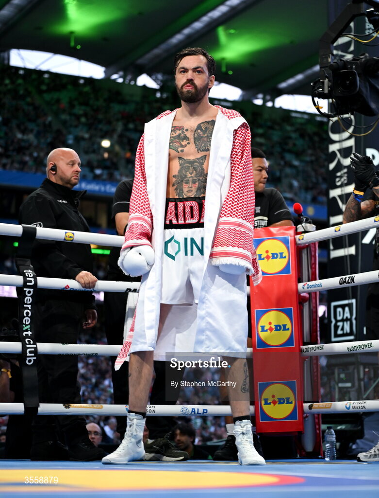 5 September 2026; Tyrone McKenna before his welterweight bout with Paddy Donovan at the Once Upon A Time fight night in Croke Park, Dublin. Photo by Stephen McCarthy/Sportsfile