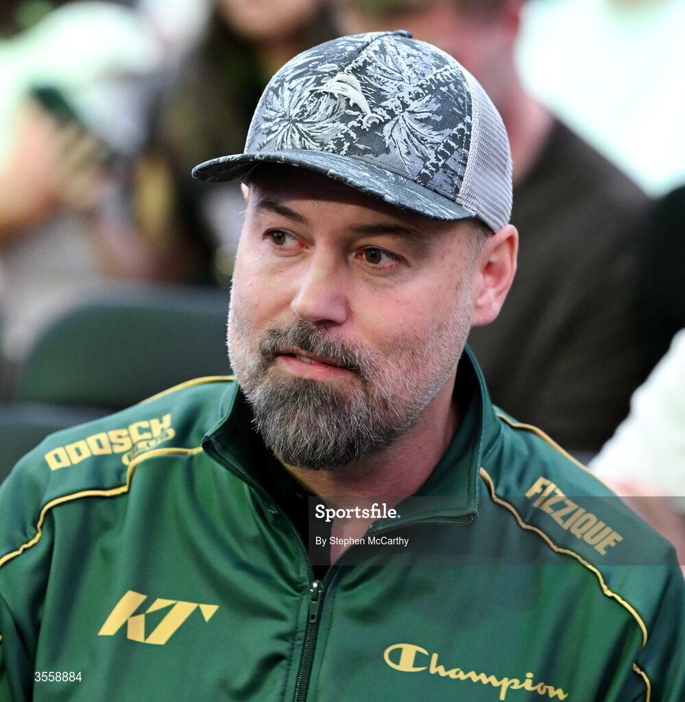 5 September 2026; Sean McCavanagh husband of Katie Taylor in attendance ahead of the undisputed super lightweight championship fight between Katie Taylor and Flora Pili at the Once Upon A Time fight night in Croke Park, Dublin. Photo by Stephen McCarthy/Sportsfile