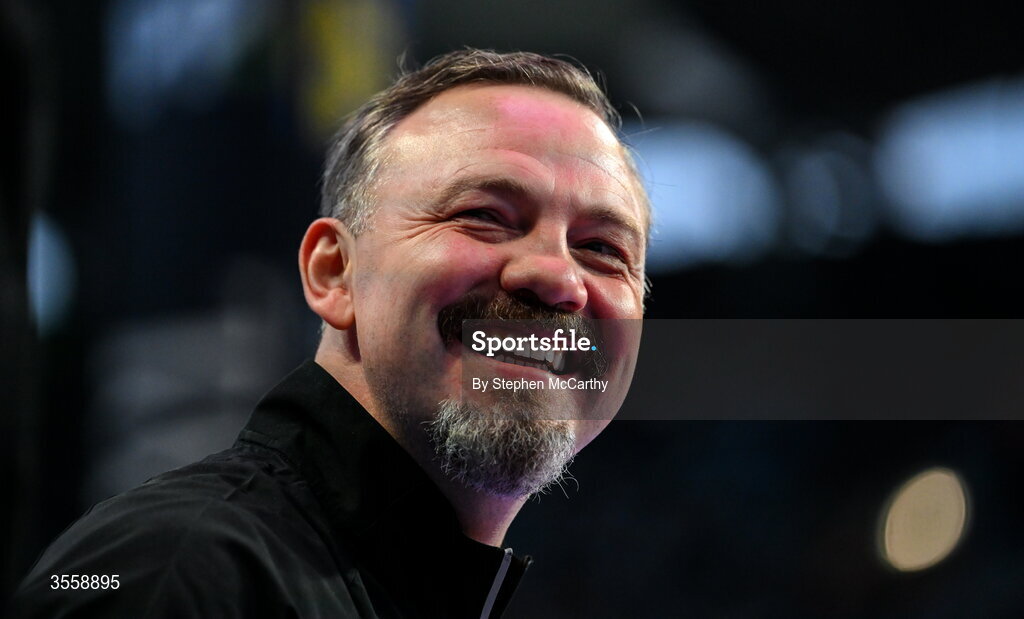 5 September 2026; Andy Lee trainer of Paddy Donovan before the welterweight bout between Paddy Donovan and Tyrone McKenna at the Once Upon A Time fight night in Croke Park, Dublin. Photo by Stephen McCarthy/Sportsfile