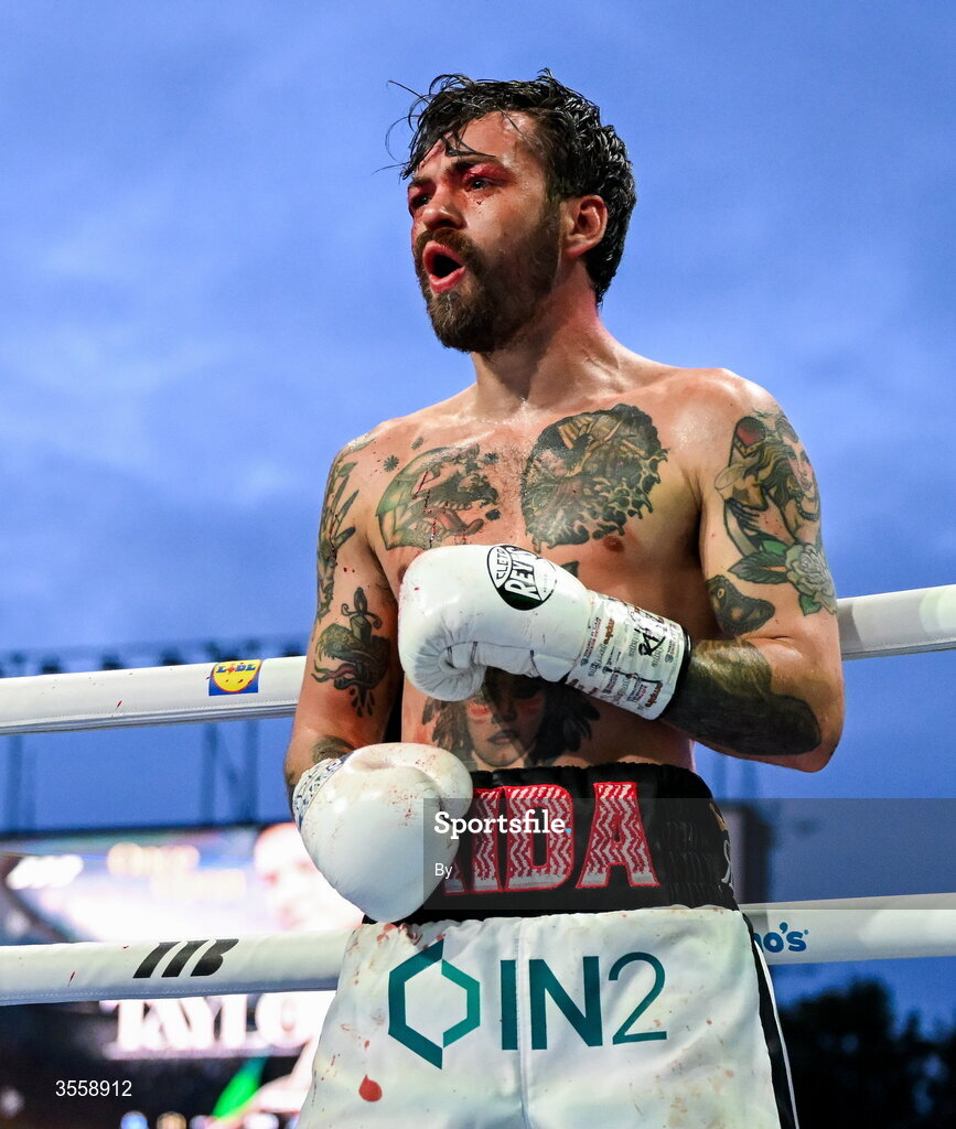 5 September 2026; Tyrone McKenna during his welterweight bout with Paddy Donovan at the Once Upon A Time fight night in Croke Park, Dublin.