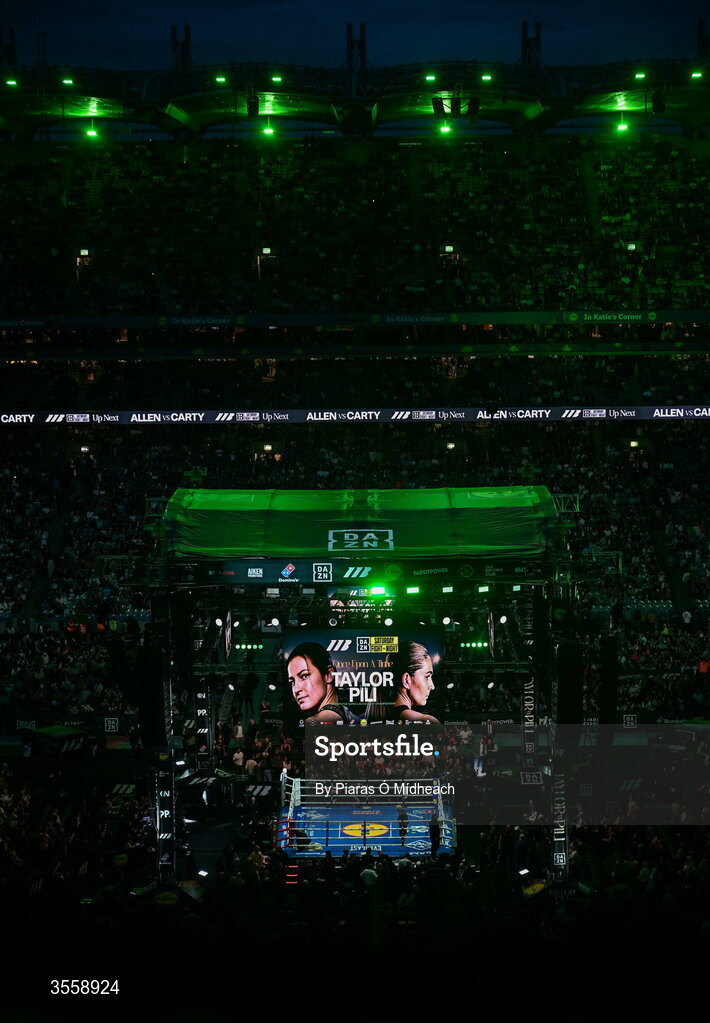 5 September 2026; A general view of Croke Park ahead of the undisputed super lightweight championship fight between Katie Taylor and Flora Pili at the Once Upon A Time fight night in Croke Park, Dublin. Photo by Piaras Ó Mídheach/Sportsfile