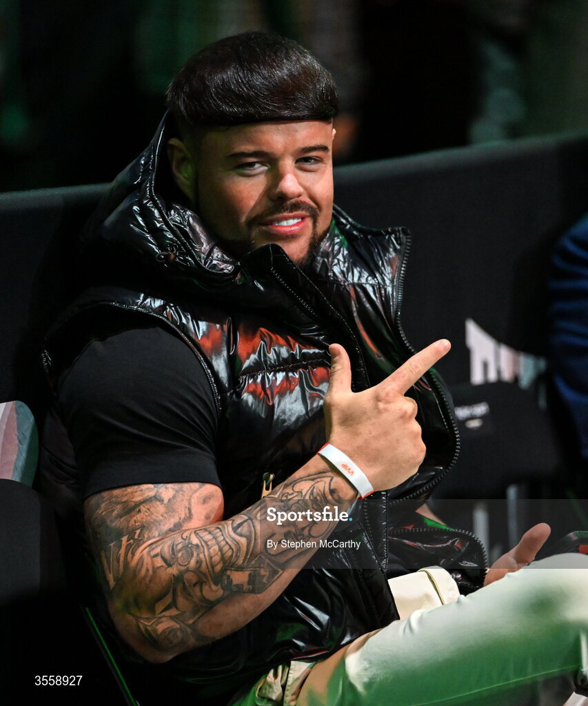 5 September 2026; Jack Kay also known as "Ibiza Final Boss" in attendance ahead of the undisputed super lightweight championship fight between Katie Taylor and Flora Pili at the Once Upon A Time fight night in Croke Park, Dublin. Photo by Stephen McCarthy/Sportsfile