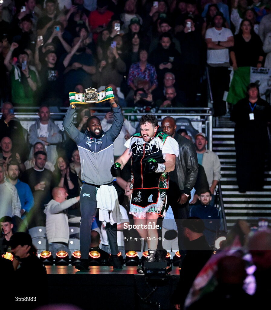 5 September 2026; Thomas Carty before his heavyweight bout with Dave Allen at the Once Upon A Time fight night in Croke Park, Dublin. Photo by Stephen McCarthy/Sportsfile