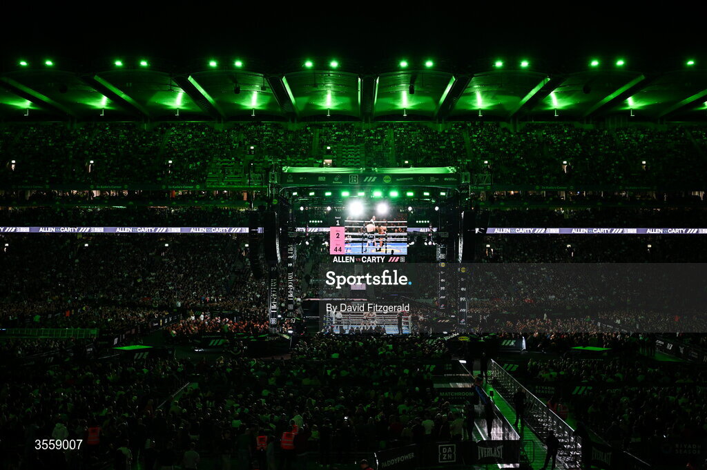 5 September 2026; A general view of the heavyweight bout between Dave Allen and Thomas Carty at the Once Upon A Time fight night in Croke Park, Dublin. Photo by David Fitzgerald/Sportsfile
