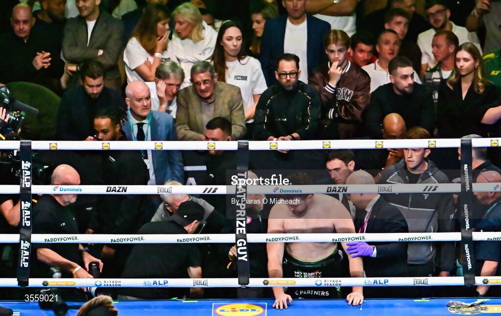 5 September 2026; Dave Allen after his heavyweight bout with Thomas Carty at the Once Upon A Time fight night in Croke Park, Dublin.