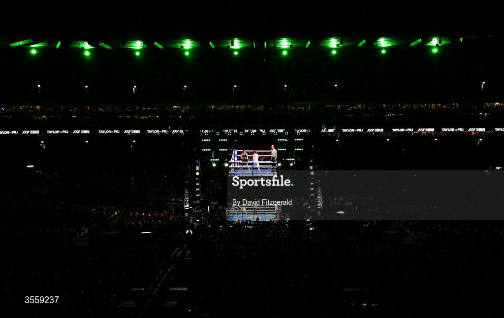 5 September 2026; A general view of the undisputed super lightweight championship fight between Katie Taylor and Flora Pili at the Once Upon A Time fight night in Croke Park, Dublin. Photo by David Fitzgerald/Sportsfile
