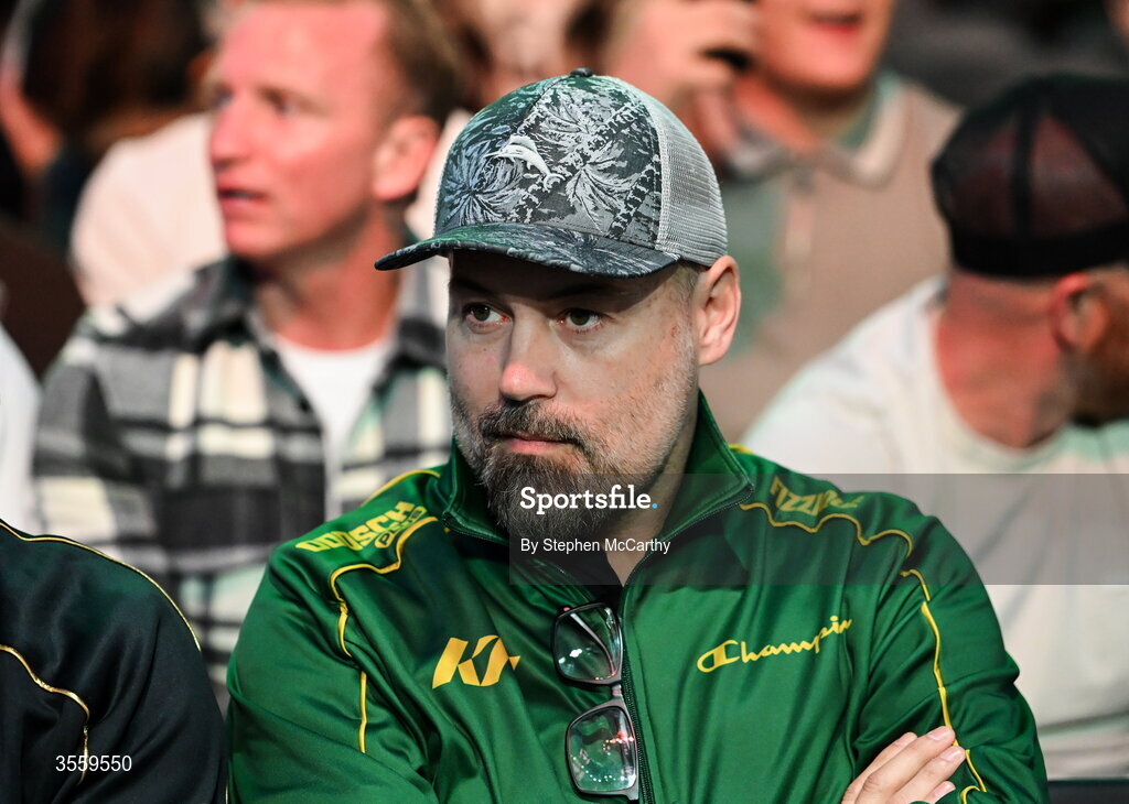 5 September 2026; Sean McCavanagh husband of Katie Taylor in attendance ahead of the undisputed super lightweight championship fight between Katie Taylor and Flora Pili at the Once Upon A Time fight night in Croke Park, Dublin. Photo by Stephen McCarthy/Sportsfile