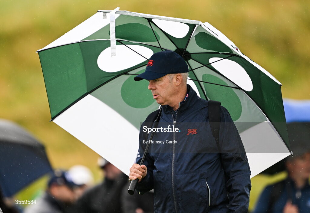 6 September 2026; Great Britain and Ireland captain Dean Robertson during the morning foursomes on day two of the 51st Walker Cup at Lahinch Golf Club in Lahinch, Clare. Photo by Ramsey Cardy/Sportsfile