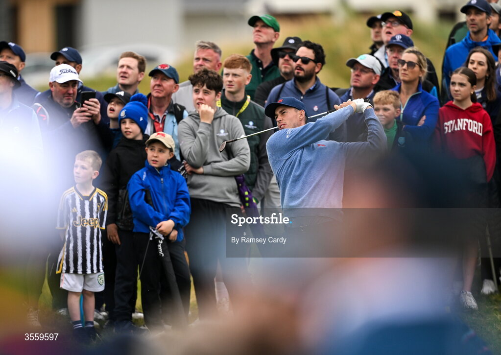 6 September 2026; Josh Hill of Great Britain and Ireland during the morning foursomes on day two of the 51st Walker Cup at Lahinch Golf Club in Lahinch, Clare. Photo by Ramsey Cardy/Sportsfile