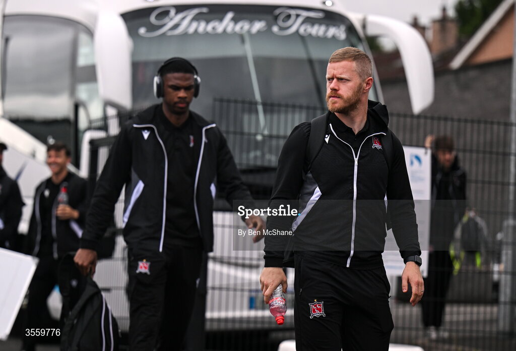 6 September 2026; Daryl Horgan of Dundalk arrives before the Club Orange Men’s FAI Cup quarter-final match between Derry City and Dundalk at The Ryan McBride Brandywell Stadium in Derry. Photo by Ben McShane/Sportsfile