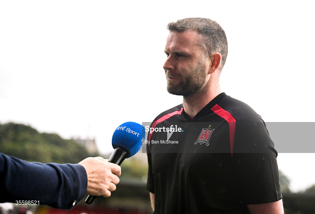 6 September 2026; Dundalk manager Ciaran Kilduff before the Club Orange Men’s FAI Cup quarter-final match between Derry City and Dundalk at The Ryan McBride Brandywell Stadium in Derry. Photo by Ben McShane/Sportsfile