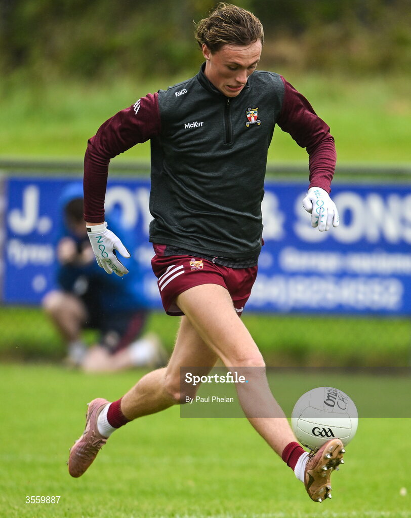 6 September 2026; Kobe McDonald of Crossmolina Deel Rovers warms up before the Connacht Gold Senior Club Championship Group 3 match between Crossmolina Deel Rovers of Mayo and Mayo Gaels of Mayo at Charlestown Sarsfields GAA, Fr O'Hara Park, Charlestown in Mayo. Photo by Paul Phelan/Sportsfile