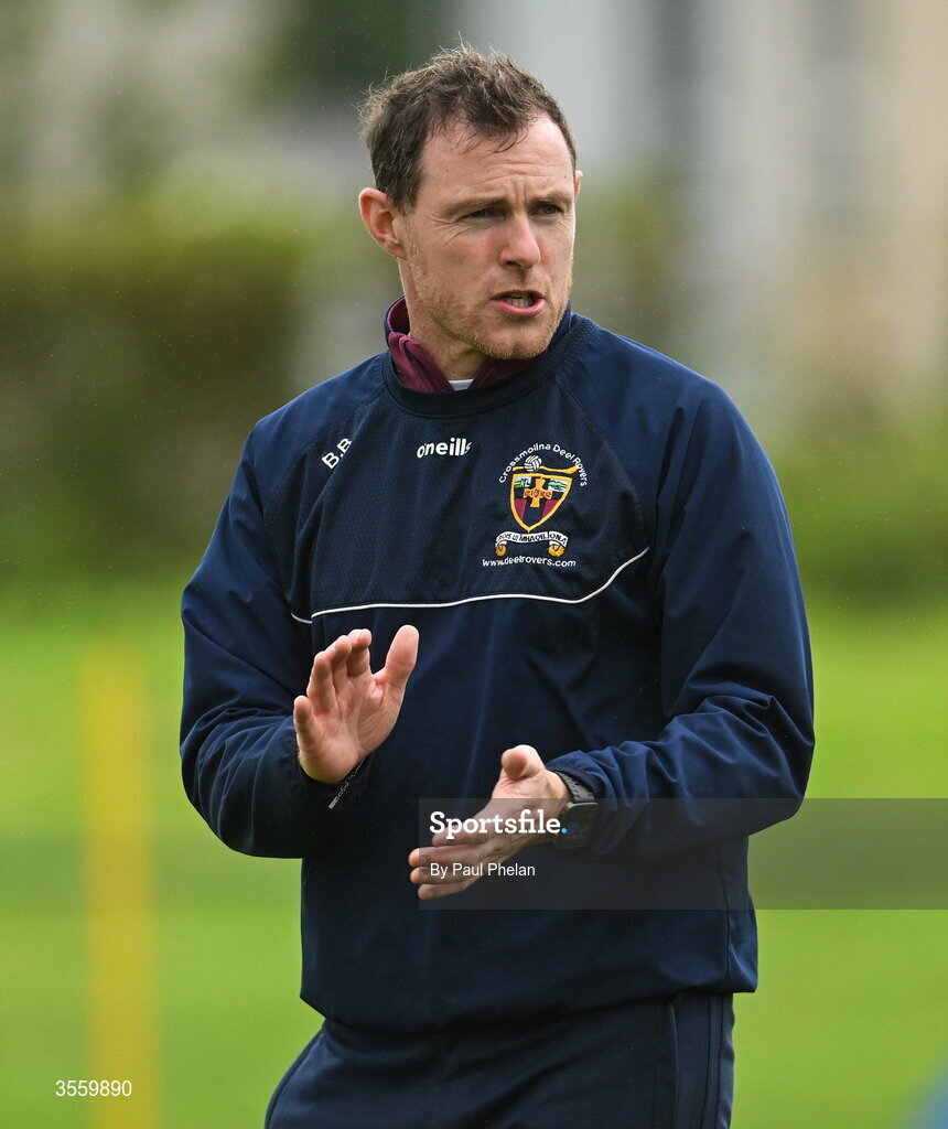 6 September 2026; Crossmolina Deel Rovers manager Brian Benson before the Connacht Gold Senior Club Championship Group 3 match between Crossmolina Deel Rovers of Mayo and Mayo Gaels of Mayo at Charlestown Sarsfields GAA, Fr O'Hara Park, Charlestown in Mayo. Photo by Paul Phelan/Sportsfile