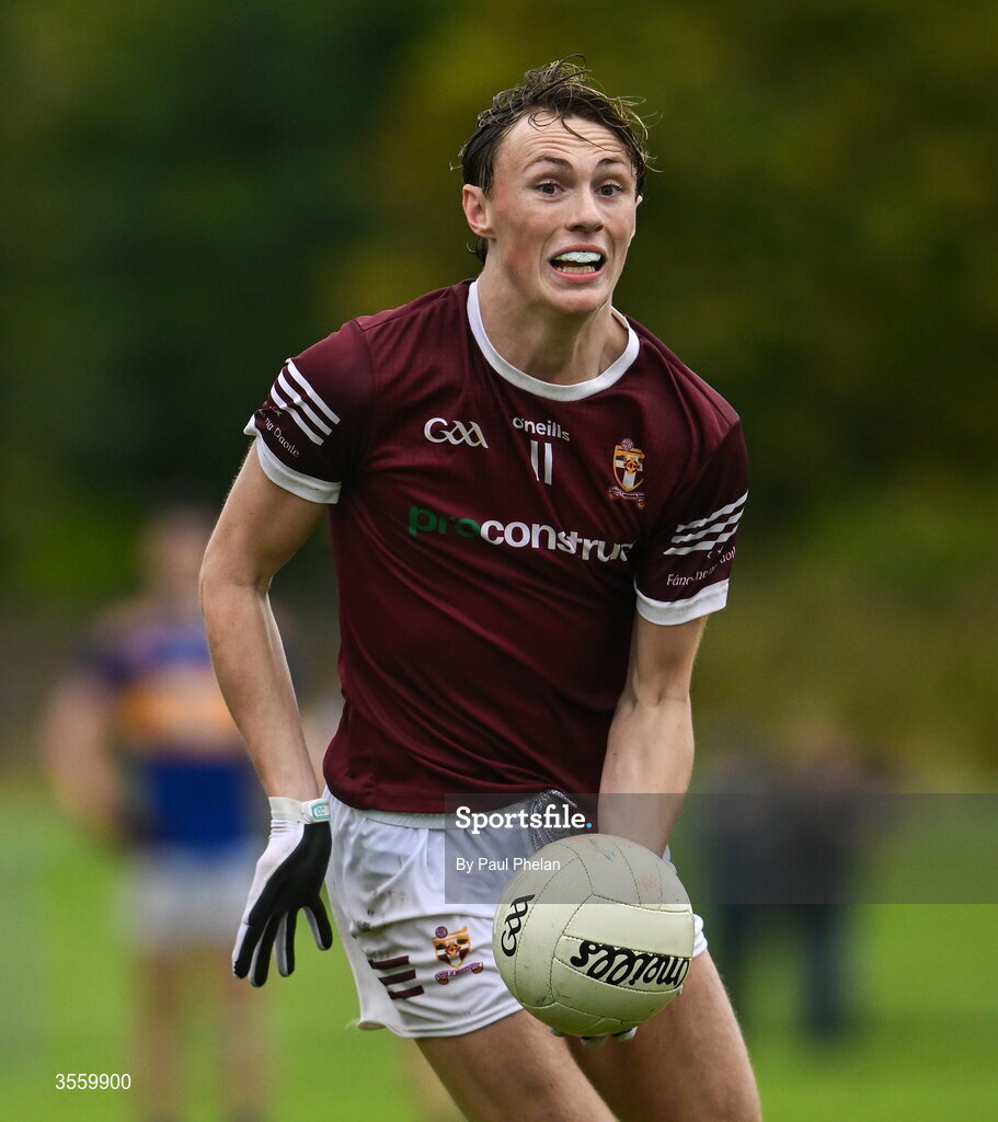 6 September 2026; Kobe McDonald of Crossmolina Deel Rovers during the Connacht Gold Senior Club Championship Group 3 match between Crossmolina Deel Rovers of Mayo and Mayo Gaels of Mayo at Charlestown Sarsfields GAA, Fr O'Hara Park, Charlestown in Mayo. Photo by Paul Phelan/Sportsfile