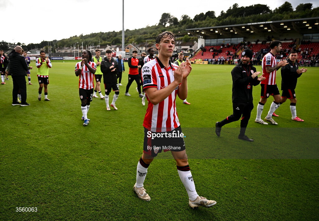 6 September 2026; Nick Twisk of Derry City after the Club Orange Men’s FAI Cup quarter-final match between Derry City and Dundalk at The Ryan McBride Brandywell Stadium in Derry. Photo by Ben McShane/Sportsfile