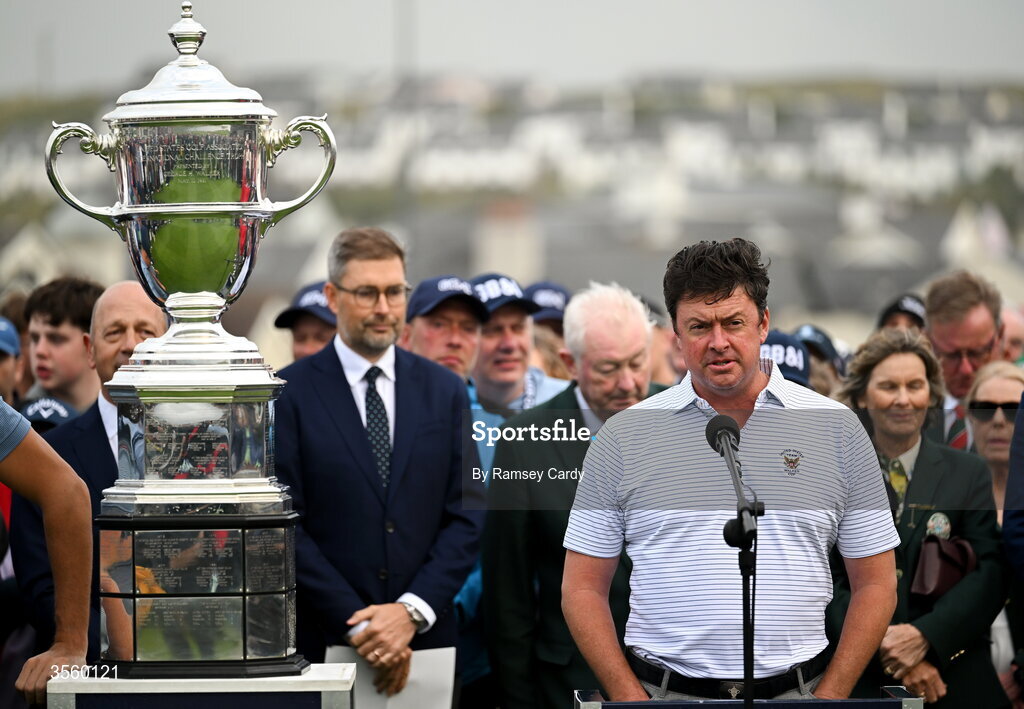 6 September 2026; USA captain Nathan Smith on day two of the 51st Walker Cup at Lahinch Golf Club in Lahinch, Clare. Photo by Ramsey Cardy/Sportsfile
