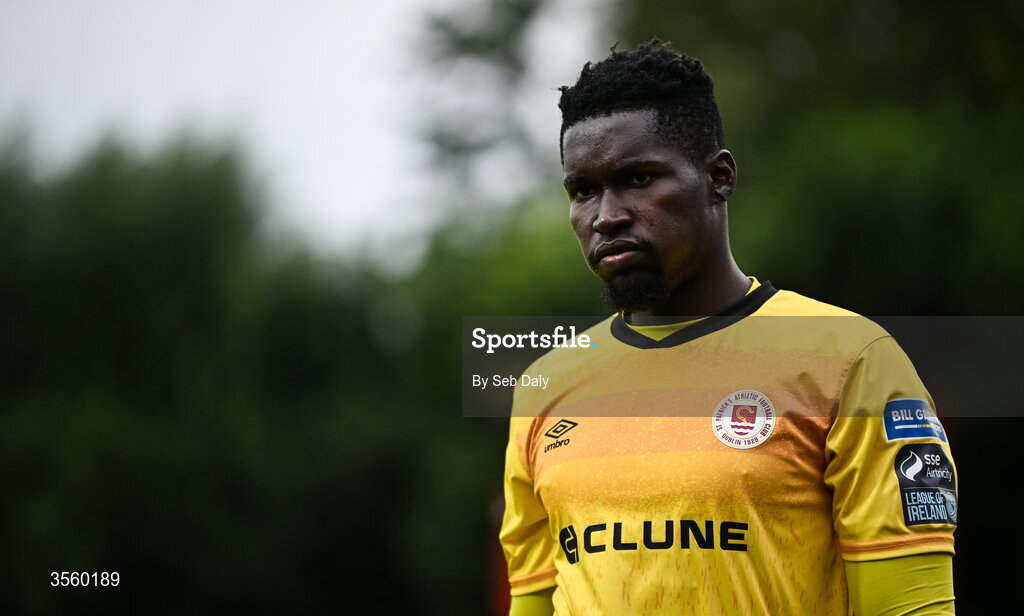5 September 2026; St Patrick's Athletic goalkeeper Joseph Anang during the Club Orange Men’s FAI Cup quarter-final match between St Patrick's Athletic and Bohemians at Richmond Park in Dublin. Photo by Seb Daly/Sportsfile