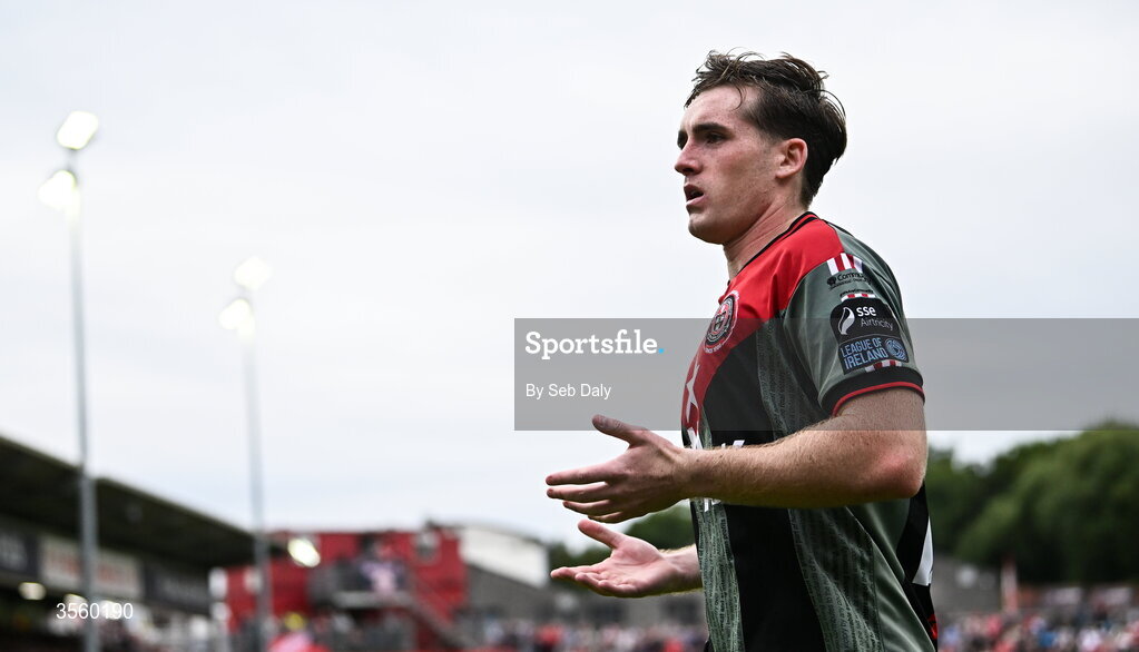 5 September 2026; Cian Byrne of Bohemians during the Club Orange Men’s FAI Cup quarter-final match between St Patrick's Athletic and Bohemians at Richmond Park in Dublin. Photo by Seb Daly/Sportsfile