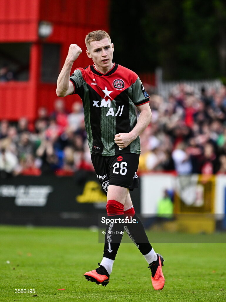 5 September 2026; Ross Tierney of Bohemians during the Club Orange Men’s FAI Cup quarter-final match between St Patrick's Athletic and Bohemians at Richmond Park in Dublin. Photo by Seb Daly/Sportsfile