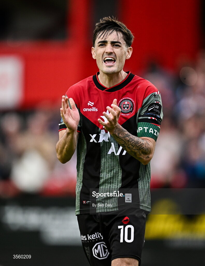 5 September 2026; Dawson Devoy of Bohemians during the Club Orange Men’s FAI Cup quarter-final match between St Patrick's Athletic and Bohemians at Richmond Park in Dublin. Photo by Seb Daly/Sportsfile