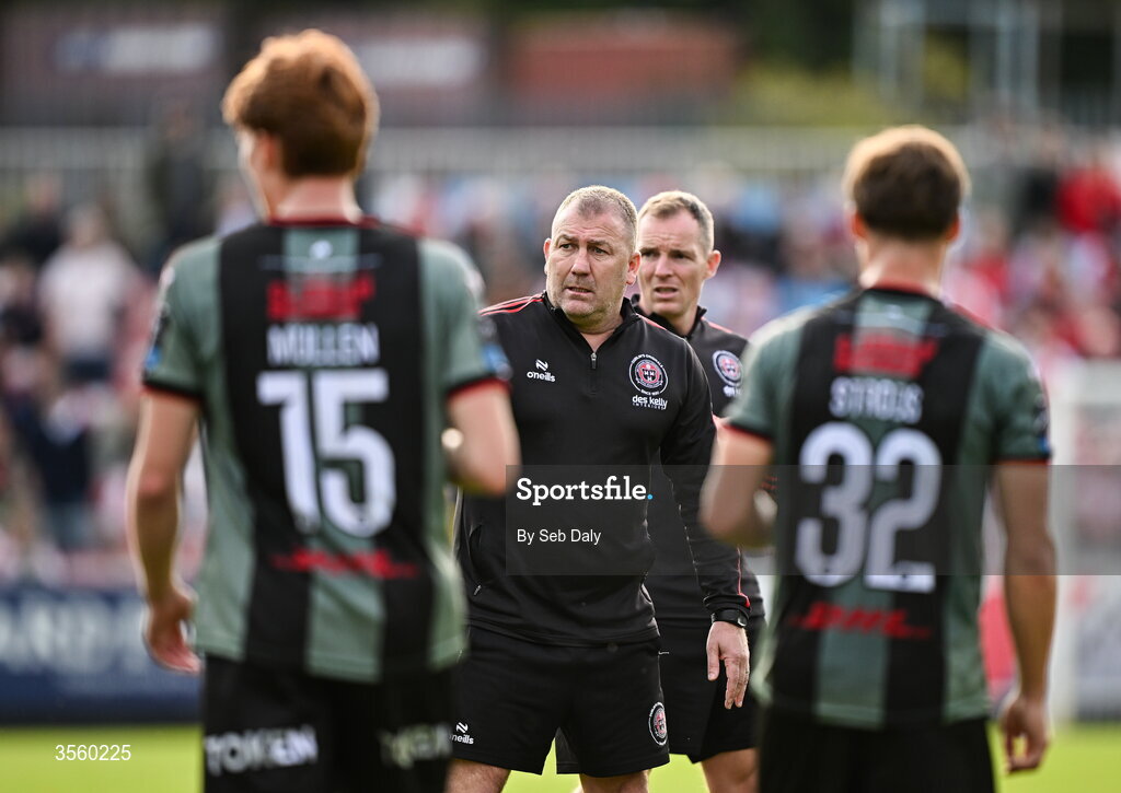 5 September 2026; Bohemians manager Alan Reynolds during the Club Orange Men’s FAI Cup quarter-final match between St Patrick's Athletic and Bohemians at Richmond Park in Dublin. Photo by Seb Daly/Sportsfile