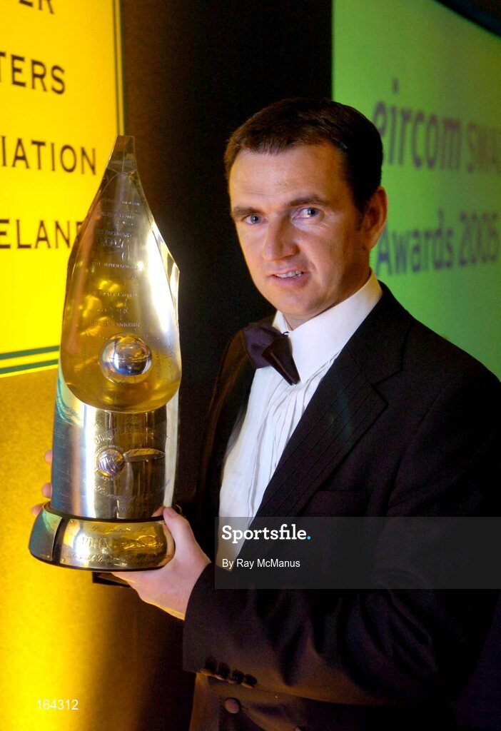 15 January 2005; The eircom / Soccer Writers Association of Ireland 'Personality of the Year' award winner Pat Fenlon, Shelbourne. eircom / SWAI Personality of the Year Award, Rochestown Park Hotel, Rochestown, Cork. Picture credit; Ray McManus / SPORTSFILE