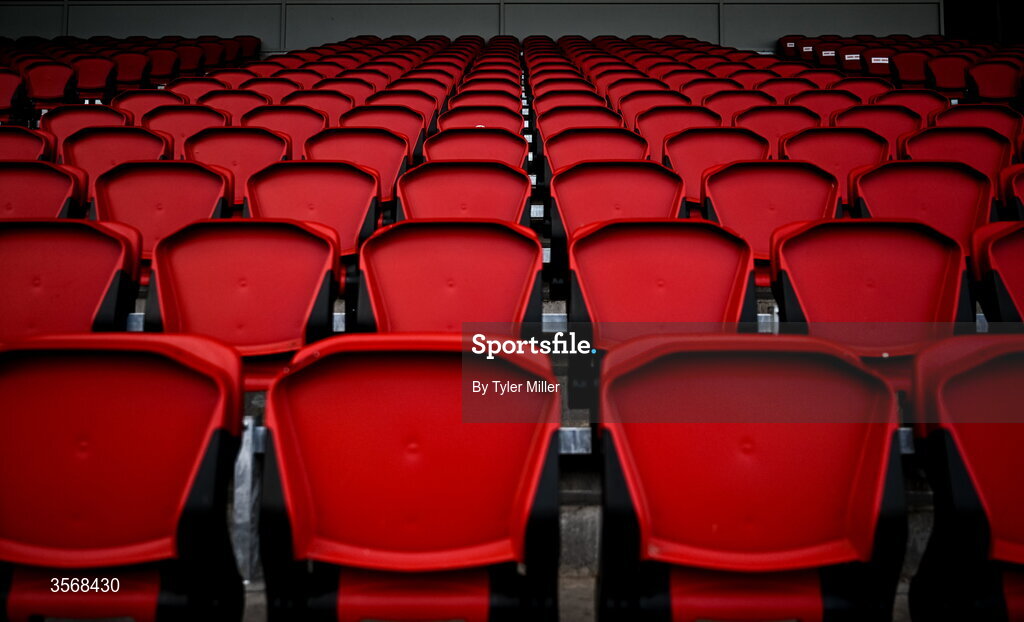 14 September 2026; A general view of the seating before the SSE Airtricity Men’s Premier Division match between Shelbourne and Drogheda United at Tolka Park in Dublin. Photo by Tyler Miller/Sportsfile