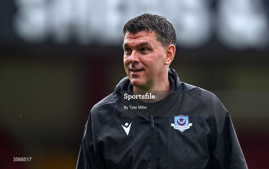 14 September 2026; Drogheda United manager Kevin Doherty before the SSE Airtricity Men’s Premier Division match between Shelbourne and Drogheda United at Tolka Park in Dublin. Photo by Tyler Miller/Sportsfile