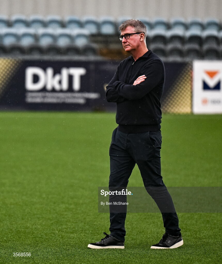 14 September 2026; St Patrick's Athletic manager Stephen Kenny before the SSE Airtricity Men’s Premier Division match between Dundalk and St Patrick's Athletic at Oriel Park in Dundalk, Louth. Photo by Ben McShane/Sportsfile