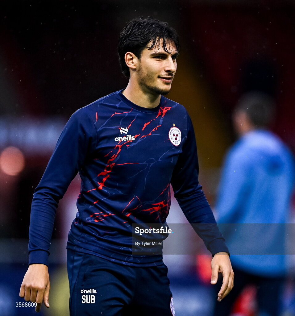 14 September 2026; Rodrigo Freitas of Shelbourne before the SSE Airtricity Men’s Premier Division match between Shelbourne and Drogheda United at Tolka Park in Dublin. Photo by Tyler Miller/Sportsfile