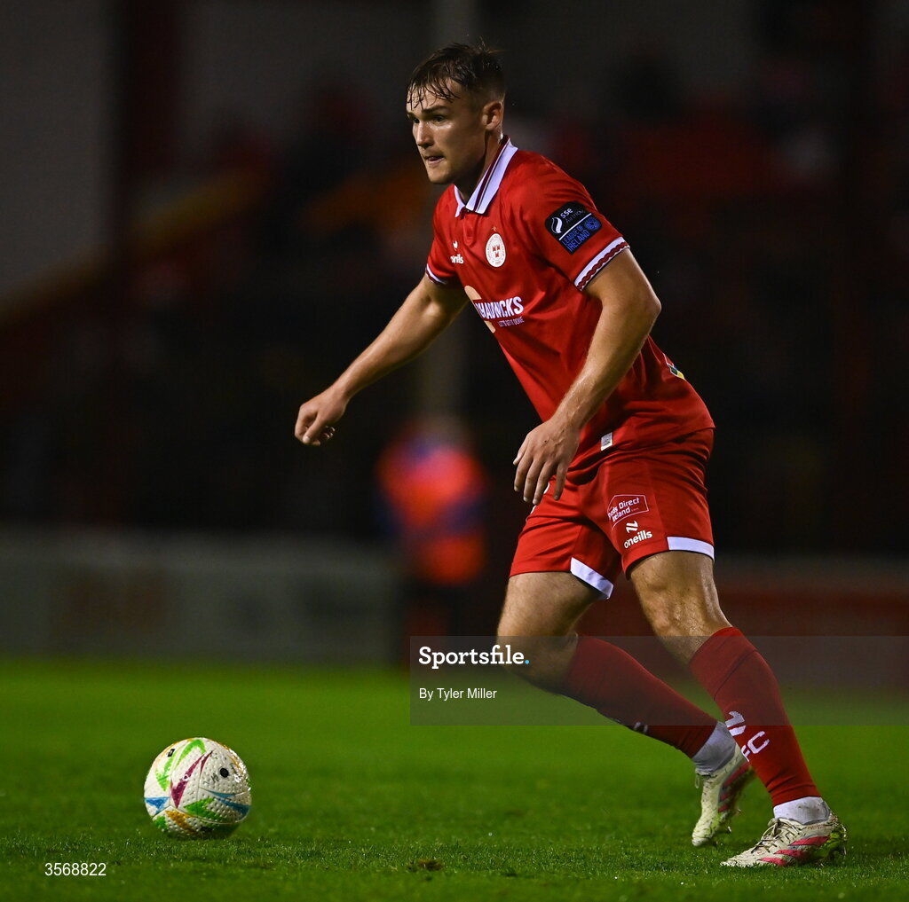 14 September 2026; Odhrán Casey of Shelbourne during the SSE Airtricity Men’s Premier Division match between Shelbourne and Drogheda United at Tolka Park in Dublin. Photo by Tyler Miller/Sportsfile