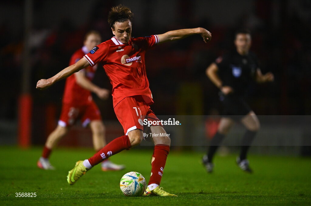 14 September 2026; Daniel Kelly of Shelbourne during the SSE Airtricity Men’s Premier Division match between Shelbourne and Drogheda United at Tolka Park in Dublin. Photo by Tyler Miller/Sportsfile