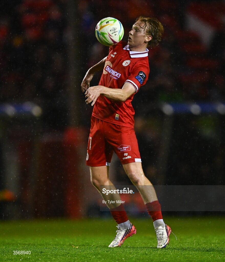 14 September 2026; Jack Henry-Francis of Shelbourne during the SSE Airtricity Men’s Premier Division match between Shelbourne and Drogheda United at Tolka Park in Dublin. Photo by Tyler Miller/Sportsfile