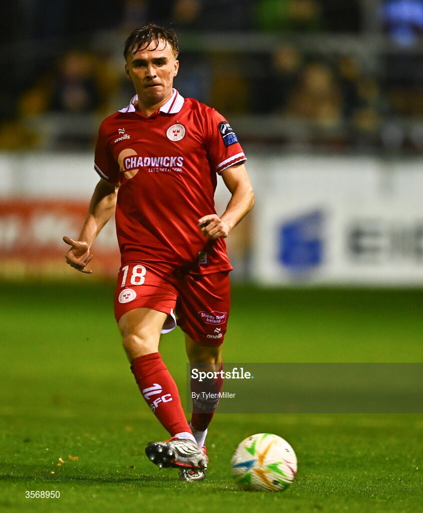14 September 2026; James Norris of Shelbourne during the SSE Airtricity Men’s Premier Division match between Shelbourne and Drogheda United at Tolka Park in Dublin. Photo by Tyler Miller/Sportsfile