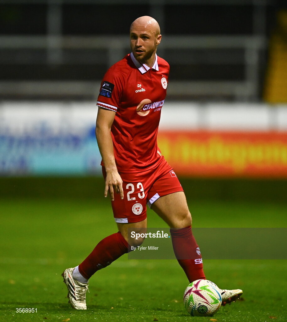 14 September 2026; Kerr McInroy of Shelbourne during the SSE Airtricity Men’s Premier Division match between Shelbourne and Drogheda United at Tolka Park in Dublin. Photo by Tyler Miller/Sportsfile