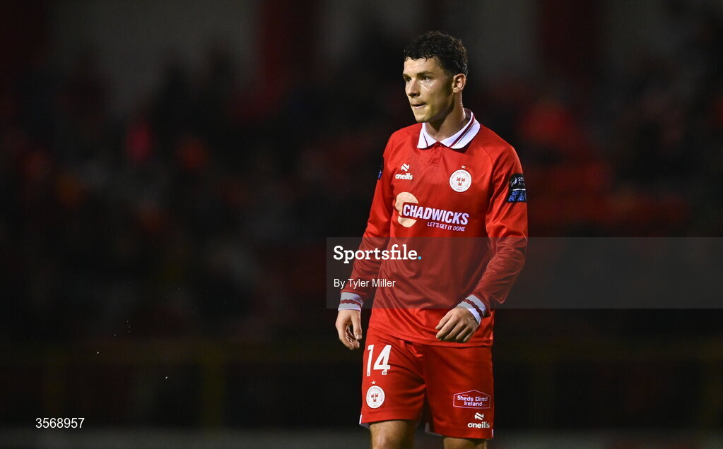 14 September 2026; Ali Coote of Shelbourne during the SSE Airtricity Men’s Premier Division match between Shelbourne and Drogheda United at Tolka Park in Dublin. Photo by Tyler Miller/Sportsfile
