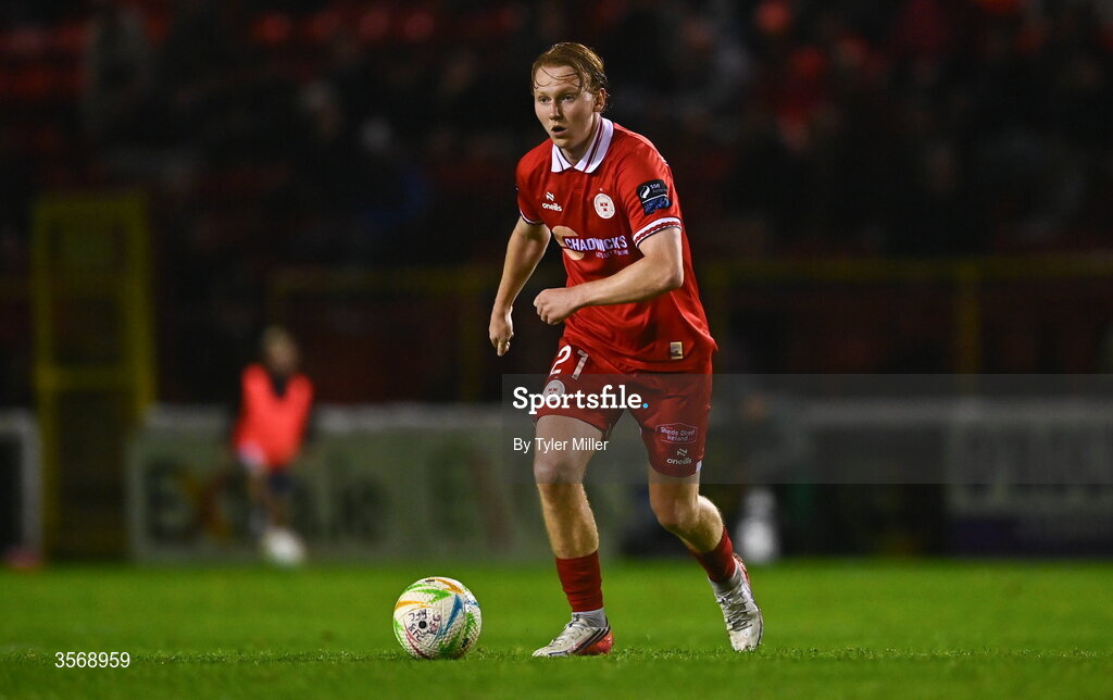 14 September 2026; Jack Henry-Francis of Shelbourne during the SSE Airtricity Men’s Premier Division match between Shelbourne and Drogheda United at Tolka Park in Dublin. Photo by Tyler Miller/Sportsfile