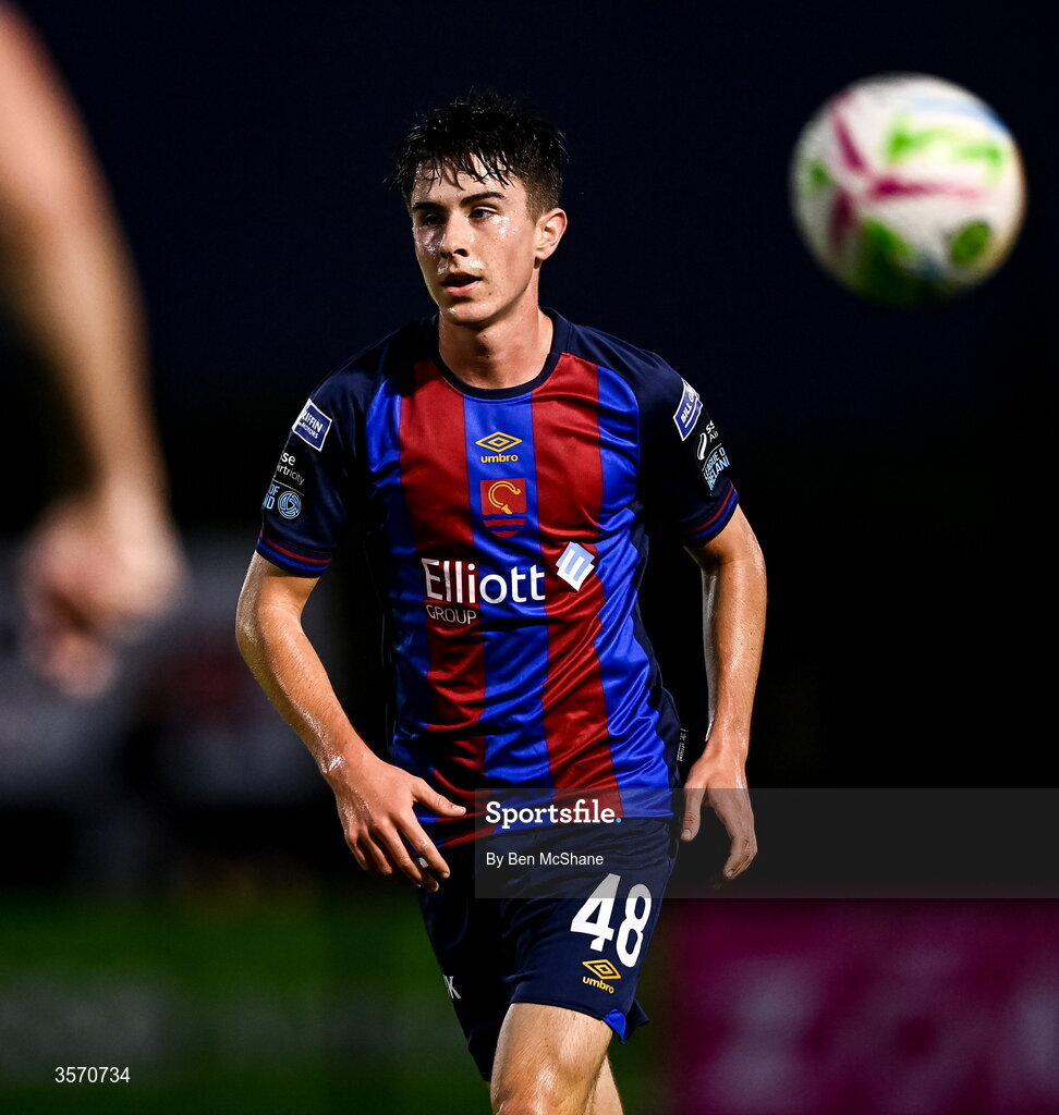 14 September 2026; Ryan Sheridan of St Patrick's Athletic during the SSE Airtricity Men’s Premier Division match between Dundalk and St Patrick's Athletic at Oriel Park in Dundalk, Louth. Photo by Ben McShane/Sportsfile
