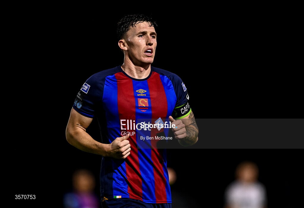 14 September 2026; Joe Redmond of St Patrick's Athletic during the SSE Airtricity Men’s Premier Division match between Dundalk and St Patrick's Athletic at Oriel Park in Dundalk, Louth. Photo by Ben McShane/Sportsfile