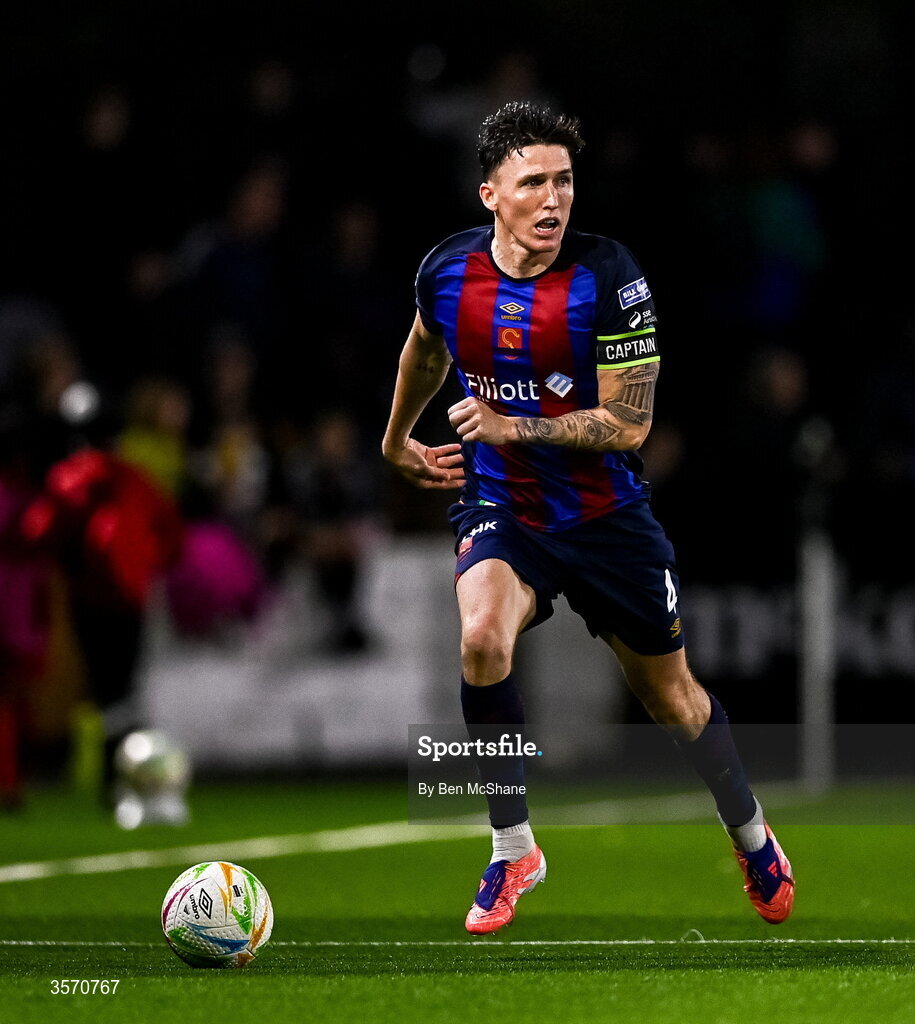 14 September 2026; Joe Redmond of St Patrick's Athletic during the SSE Airtricity Men’s Premier Division match between Dundalk and St Patrick's Athletic at Oriel Park in Dundalk, Louth. Photo by Ben McShane/Sportsfile