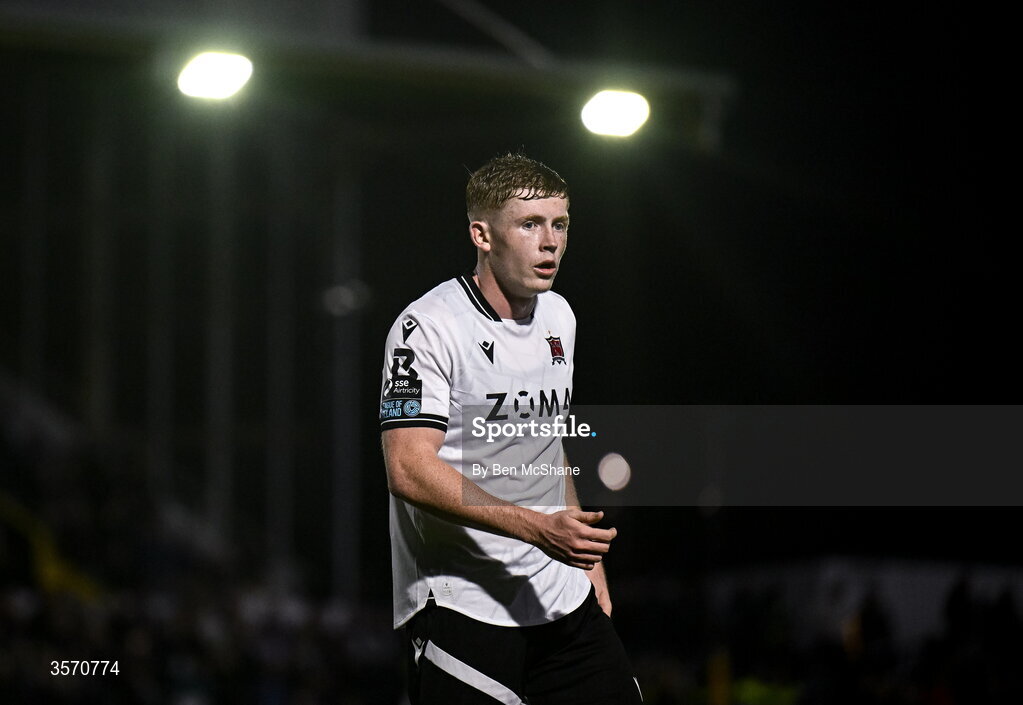 14 September 2026; Cian Dillon of Dundalk during the SSE Airtricity Men’s Premier Division match between Dundalk and St Patrick's Athletic at Oriel Park in Dundalk, Louth. Photo by Ben McShane/Sportsfile