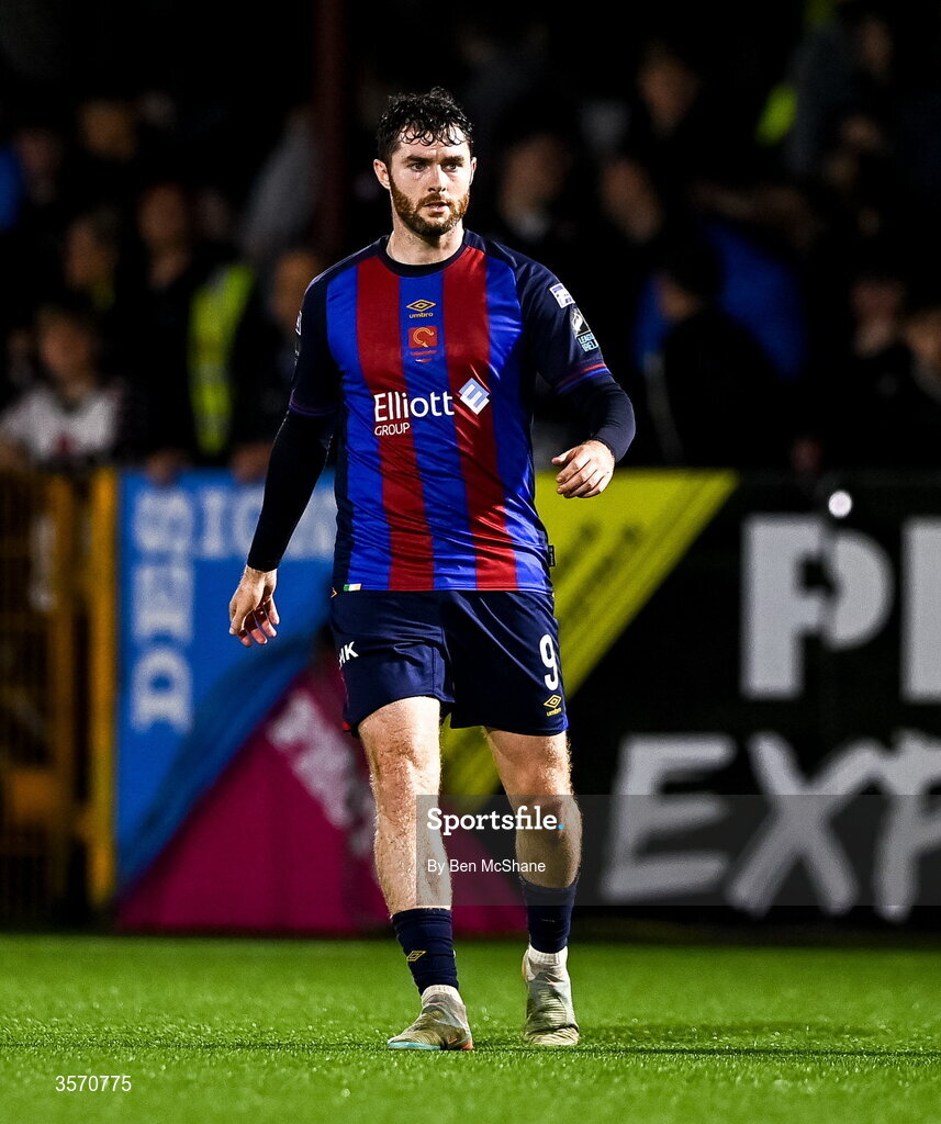 14 September 2026; Aidan Keena of St Patrick's Athletic during the SSE Airtricity Men’s Premier Division match between Dundalk and St Patrick's Athletic at Oriel Park in Dundalk, Louth. Photo by Ben McShane/Sportsfile