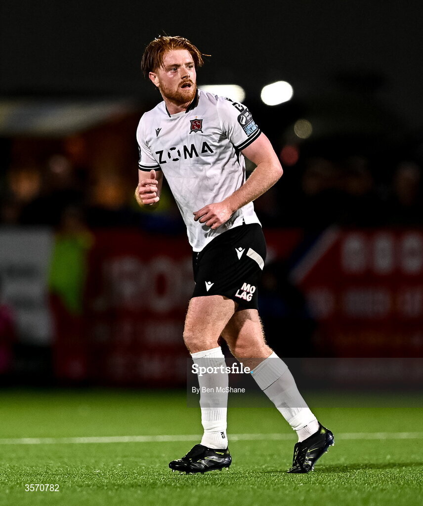 14 September 2026; Aodh Dervin of Dundalk during the SSE Airtricity Men’s Premier Division match between Dundalk and St Patrick's Athletic at Oriel Park in Dundalk, Louth. Photo by Ben McShane/Sportsfile
