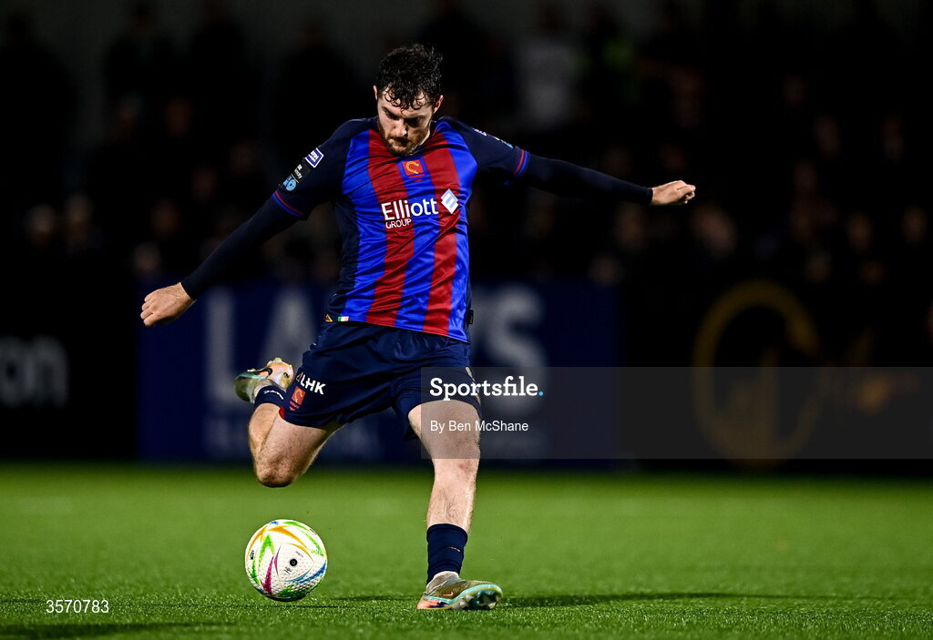 14 September 2026; Aidan Keena of St Patrick's Athletic during the SSE Airtricity Men’s Premier Division match between Dundalk and St Patrick's Athletic at Oriel Park in Dundalk, Louth. Photo by Ben McShane/Sportsfile
