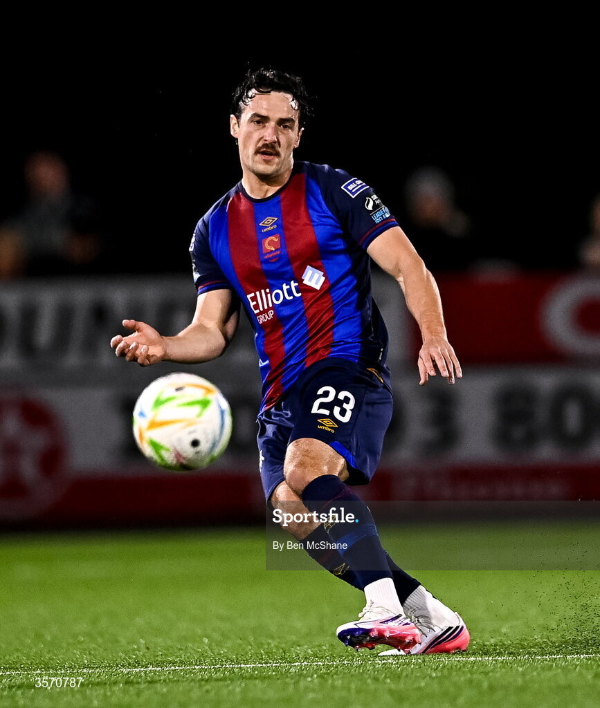 14 September 2026; James Brown of St Patrick's Athletic during the SSE Airtricity Men’s Premier Division match between Dundalk and St Patrick's Athletic at Oriel Park in Dundalk, Louth. Photo by Ben McShane/Sportsfile