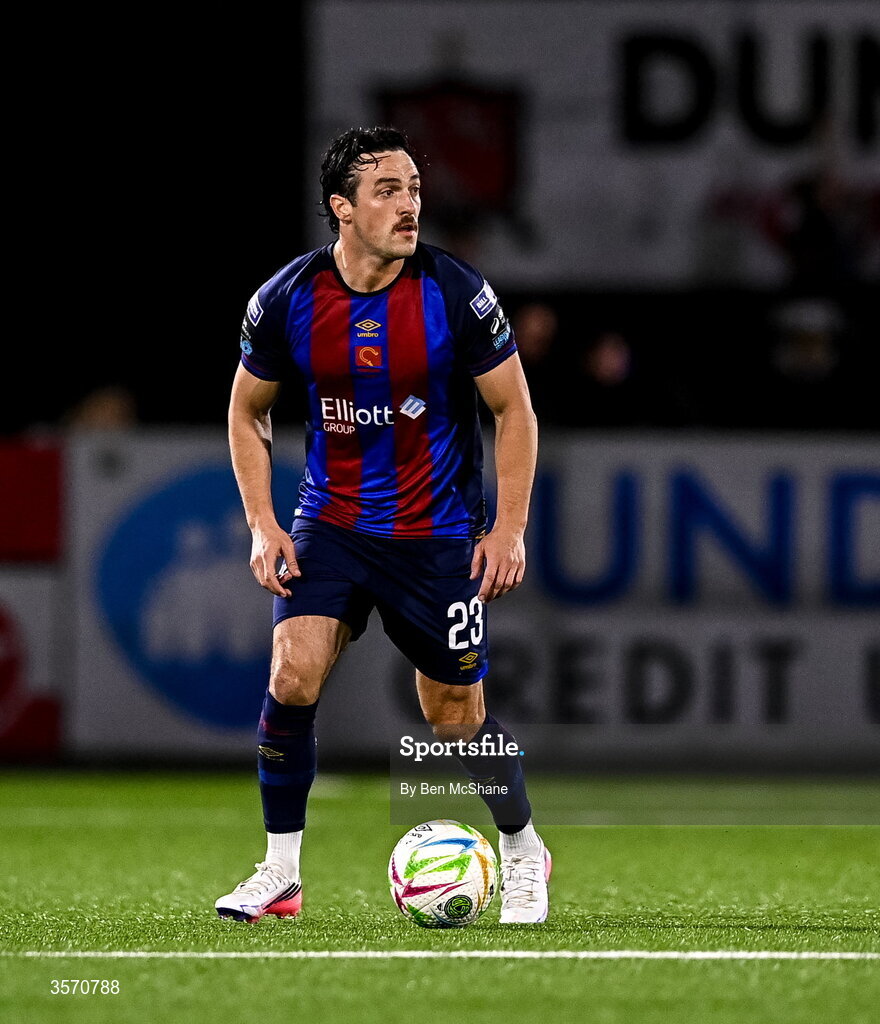 14 September 2026; James Brown of St Patrick's Athletic during the SSE Airtricity Men’s Premier Division match between Dundalk and St Patrick's Athletic at Oriel Park in Dundalk, Louth. Photo by Ben McShane/Sportsfile